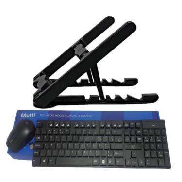 Imagem de Suporte Notebook + Teclado E Mouse Sem Fio Multilaser Tc251 - Masticmo