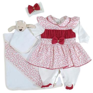 Imagem de Saída Maternidade Menina Charlote 05 Peças Roupas de Bebê - Maria's Ba