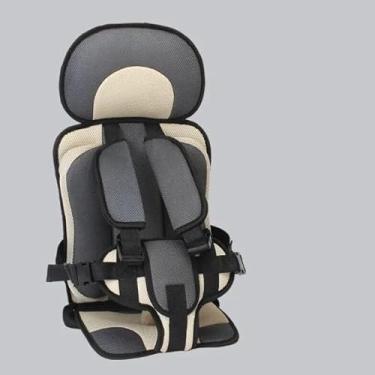 Imagem de Assento Portátil Infantil Acolchoado Respirável Para Crianças De 6 Meses a 5 Anos De Idade MS-901 (Caramelo/Cinza)