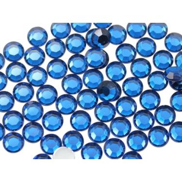 Imagem de Allstarco 1000 peças de strass acrílico de 4,5 mm SS20 de costas planas a granel/atacado azul de grau profissional SS20-1K-8