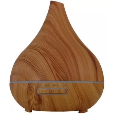 Imagem de Difusor Eletrico Aromatizador Com Led 400Ml Marrom Claro - Bmax