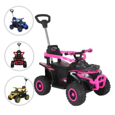 Imagem de Quadriciclo Infantil C/ Empurrador e Luzes Ride On Maxi Toys