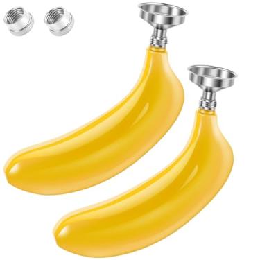 Imagem de DJAPWPX Frasco de banana com 2 peças, 141.7 g/150 ml de aço inoxidável em forma de banana, garrafa criativa de bolso de uísque, pote de licor à prova de vazamento com funis para uísque, vinho, viagem