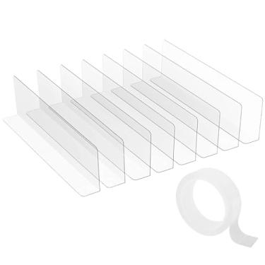 Imagem de UKQRRTC Bloqueador de brinquedos para debaixo da cama de PVC à prova d'água com fita adesiva em forma de L embaixo de móveis, bloqueador de lacunas de sofá, 8 peças