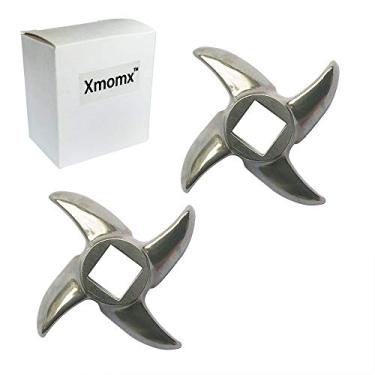 Imagem de Xmomx 2 peças de lâmina cortadora de carne de aço inoxidável #12 Chef Grinder para elétrica ou manual