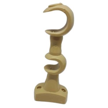 Imagem de Kit 2 Suporte Cortina Duplo para Varão 19/28 mm Marfim Pvc