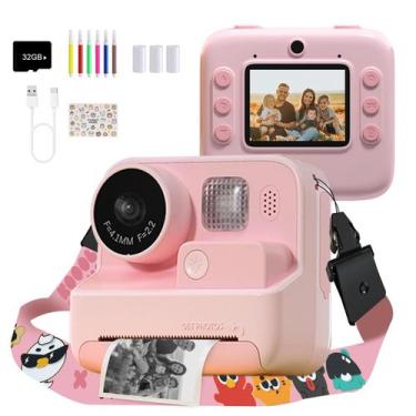 Imagem de Câmera infantil Mafiti Instant Print 48MP Selfie 1080P Video rosa