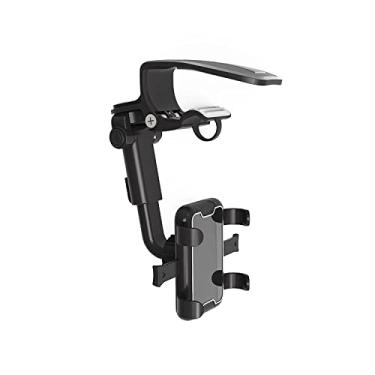 Imagem de Suporte de celular para carro com viseira solar, suporte giratório universal 360 para carro compatível com iPhone Galaxy etc. A maioria dos smartphones, preto
