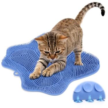 Imagem de Mity rain Poste arranhador de gato de silicone para gatos em ambientes internos, arranhador reutilizável com ventosas, almofada para arranhar gatos para camas, móveis, proteção de sofá