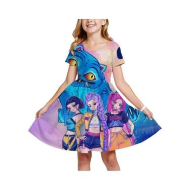 Imagem de Vestido Infantil Leve Com Estampa De Desenho Animado, Moda De Verão, V