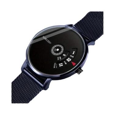 Imagem de Relógio De Quartzo Unissex À Prova d'Água Com Duplo Horário E Pulseira