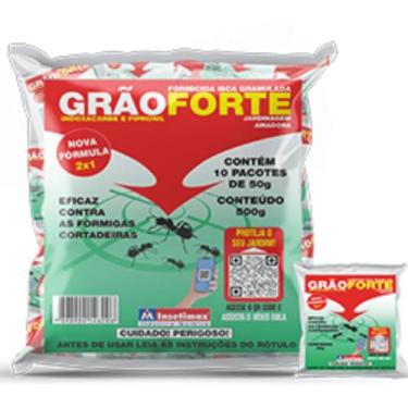 Imagem de Grão Forte Formicida Isca Granulada Para Formiga Cortadeira 10 sachês 