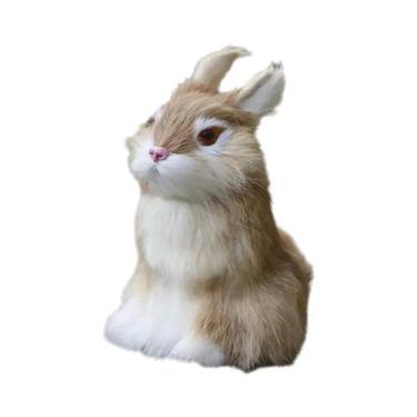 Imagem de Mini Coelho de Pelúcia Branco 15cm - Brinquedo Realista para Páscoa, 0