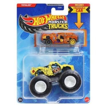 Imagem de Car Hot Wheels Monster Truck Plus Car Totaled Jcg32