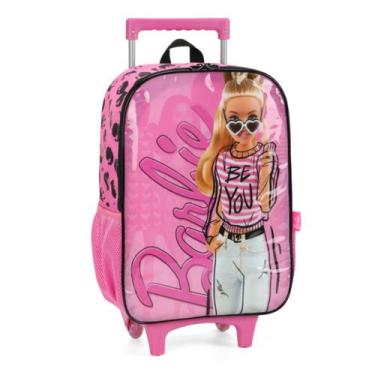 Imagem de Mochila De Rodinhas Escolar Menina Bolsa Barbie Be You, Rosa