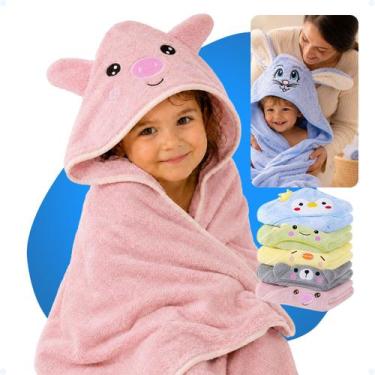 Imagem de Toalha De Banho Bebê Infantil Com Capuz Grande Forrada Macia - Hxt, Ro