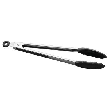 Imagem de pegador de inox / silicone multiuso preto 31cm