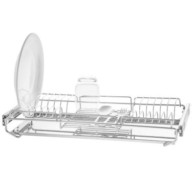 Imagem de Escorredor de Embutir 57x26cm com Bandeja e Corrediças Deslizantes Schmitt em Aço Inox