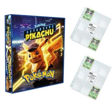 Imagem de Álbum Pokémon Pasta tipo Fichário para Cards - DETETIVE PIKACHU (Modelo 2) + 20 folhas plásticas de 9 bolsos YES