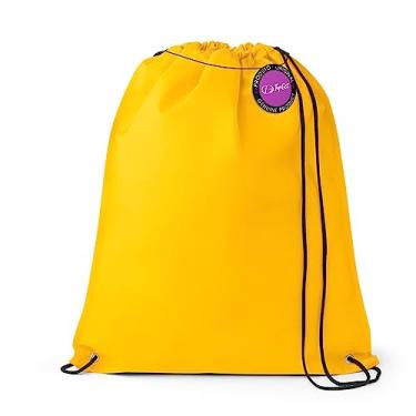 Imagem de Mochila tipo Saco Gym Sack em TNT Premium 33x40cm Marino TopGet (Amarelo)