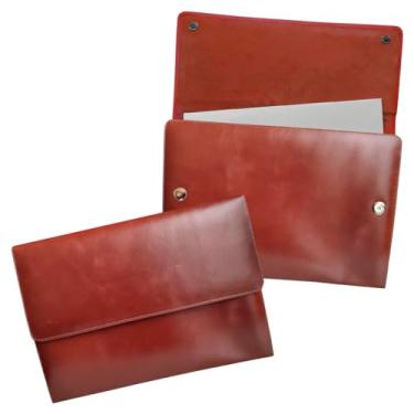 Imagem de Pasta Envelope Executiva Couro 110-R Personalizada Raffai Couros