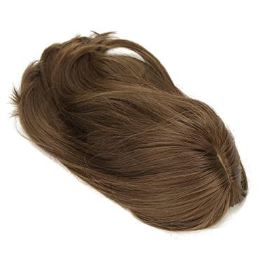 Imagem de Peruca de cabelo curto, cabelo castanho natural Peruca cor de cabelo falso Peruca de menina para festa Cosplay para dramatização diária