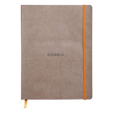 Imagem de Rhodia Rhodiarama Caderno de capa macia – 80 folhas forradas – 24 x 18 cm – Capa cinza-acastanhada (117504C)