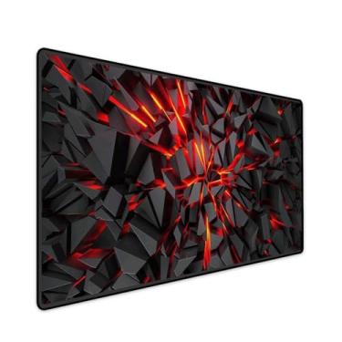 Imagem de Mouse Pad Gamer Grande Speed Anti Derrapante Profissional Desk Pad Large Wide 120x60 - Mirror Vermelho