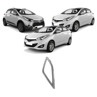 Imagem de Moldura Aro Difusor Ar Central Hb20 Hb20s Hb20x Prata Esquerda