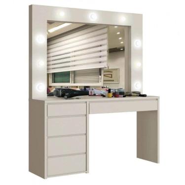 Imagem de Penteadeira Com Espelho Berlim Plus Mavaular Off White