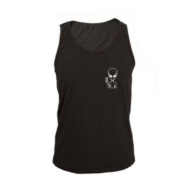 Imagem de Regata Masculina Algodão Paz E Amor Estampada Moderna