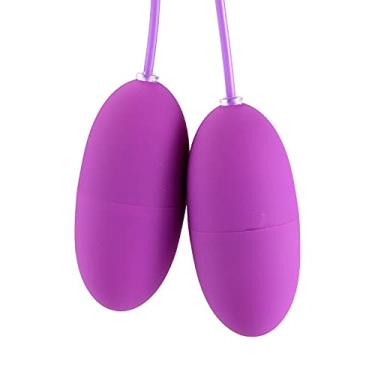 Imagem de Dispositivo de masturbação feminina produtos do sexo feminino conversão USB de ovos duplos saltando de ovos adultos vibradores de brinquedo pulando à Prova d'água profissionalPurple