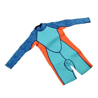 Imagem de Maiô de peça única, traje de mergulho infantil, elástico adequado para crianças, maiô de neoprene que mantém aquecido, toque macio, resistente ao desgaste, à prova de raios UV para mergulho infantil