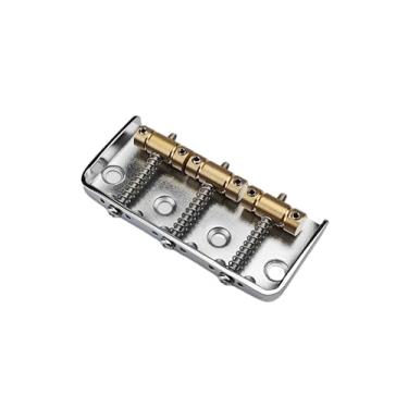 Imagem de Guyker Conjunto de ponte curta fixa com 3 selas compensadas de latão e placa de base de aço compatível com guitarra elétrica vintage TL Start ST, GT02