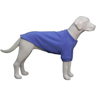 Imagem de Lovelonglong Moletom para cães de clima frio pulôver outono e inverno camisetas para cães pequenos, médios e grandes, violeta GG