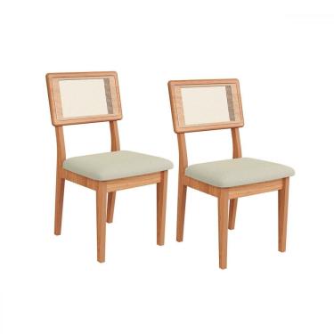 Imagem de Cadeiras Kit 2 Cadeiras 100% Mdf Freijo/Cesare Escuro - Dalla Costa