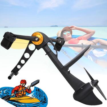 Imagem de Pedal de caiaque, leme de pedal feito para caiaques compatíveis, prancha de remo inflável para pesca, caça, adultos, crianças, dispositivo de propulsão de pedal resistente e durável