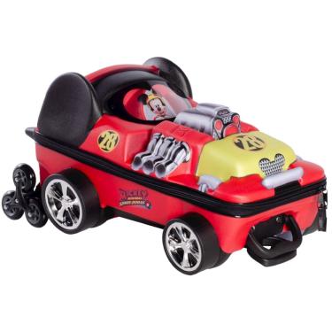 Imagem de Mochila Roda Tripla Carro Mickey Infantil 3d Impermeável