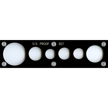 Imagem de Capital Plastic 7.5" x 2" Acrylic panel screw together holder "U.S. Proof Set" 6-Coin Holder 1c-Silver Eagle - Black