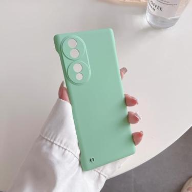 Imagem de Capa de plástico rígido sem moldura fina para Honor 90 70 50 30 20 Magic 6 5 Lite 4 Pro, capa traseira, verde claro, para Honor Magic6 Pro