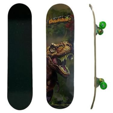 Imagem de Skate Infantil Dinossauro Madeira 78,5cm até 70kg, DM Radical