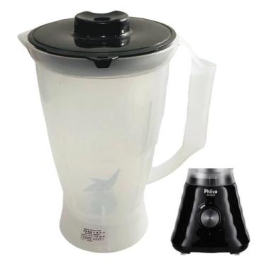 Imagem de Copo Liquidificador Compatível C/ Philco Ph800 900w Translucido Preto 