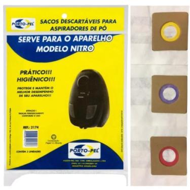 Imagem de Sacos Para Aspirador de Pó Descartável Arno Nitro 1300w kit com 3 Unid
