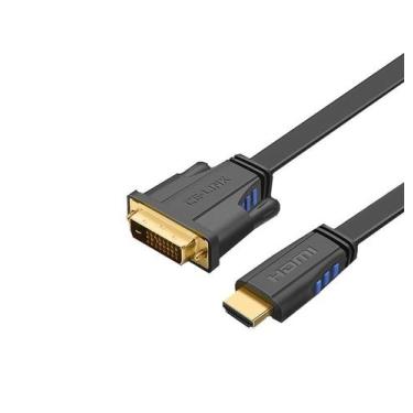 Imagem de Cabo HDMI x DVI 24+1 Flat 8 Metros 1080p Bi-Direcion - Bolaazul