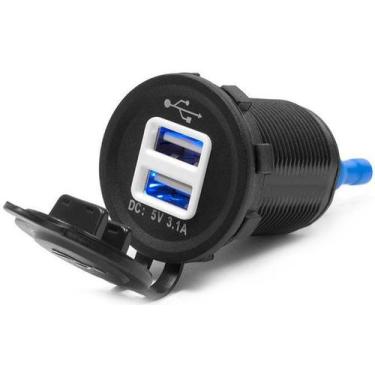 Imagem de Tomada Entrada USB Marinizada Dupla 12/24V 3.1A SeaTech
