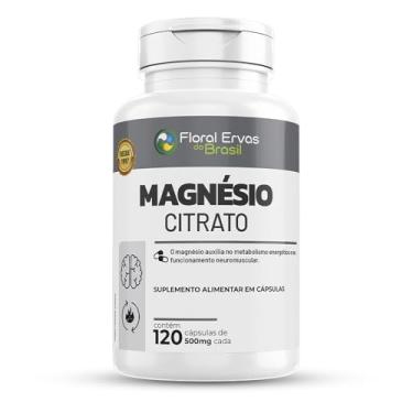 Imagem de Floral Ervas do Brasil, Citrato De Magnésio 120 Cáps Magnésio Citrato Malato e Oxido