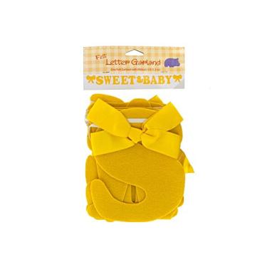 Imagem de Guirlanda de letras de feltro amarelo, "Sweet Baby"