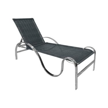 Imagem de Espreguiçadeira Em Corda Náutica Para Área Gourmet Bertioga Estrutura Alumínio - Cinza