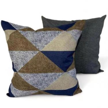 Imagem de Kit 2 Almofadas Cheias Decorativa Sala Quarto Sofá 48x48cm - JZ Enxova
