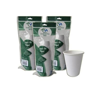 Imagem de Copo De Papel Biodegradável 100 Ml 25 Unidades Kit 3 - Theoto